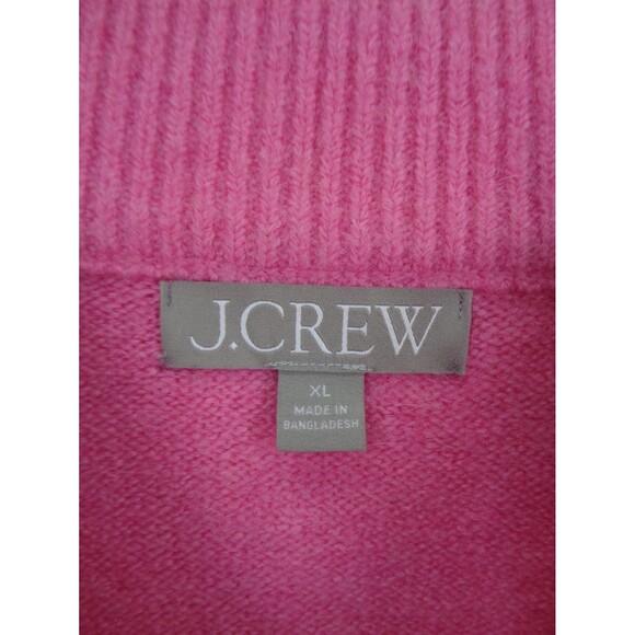 J Crew Pink Chunky Knit Crewneck Sweater Supersoft Yarn Wool Alpaca Size XL - Picture 9 of 11